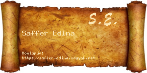 Saffer Edina névjegykártya